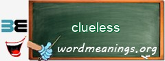 WordMeaning blackboard for clueless